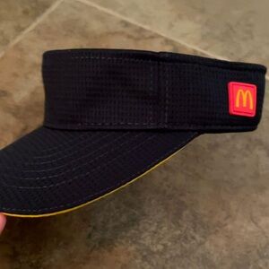 McDonalds Apparel Collection Employee Crew Uniform Visor Hat Snapback Black